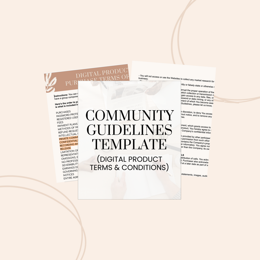 Community Guidelines Template (Digital Product Terms &amp; Conditions)