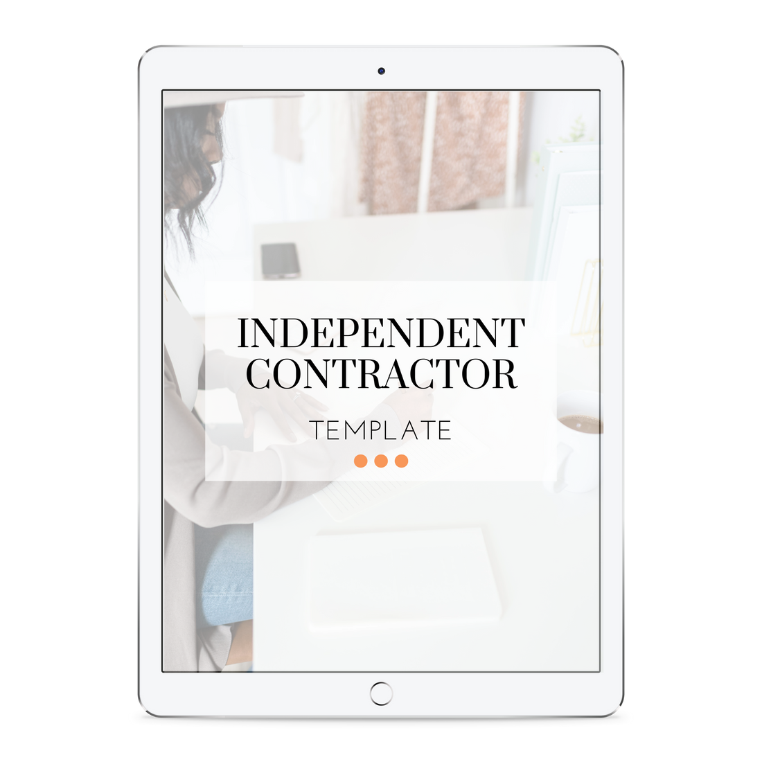 mockup of independent contractor agreement template