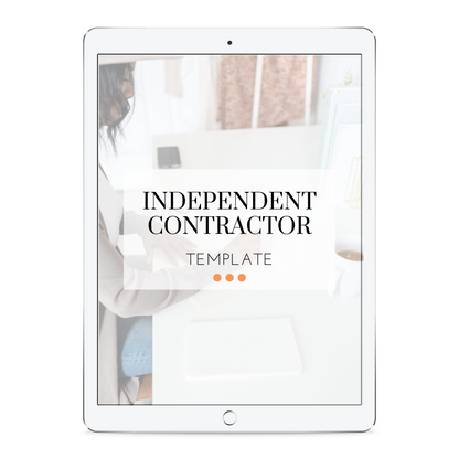 mockup of independent contractor agreement template