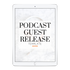 Mockup of podcast guest release for podcast owners. Legally protect your podcast.