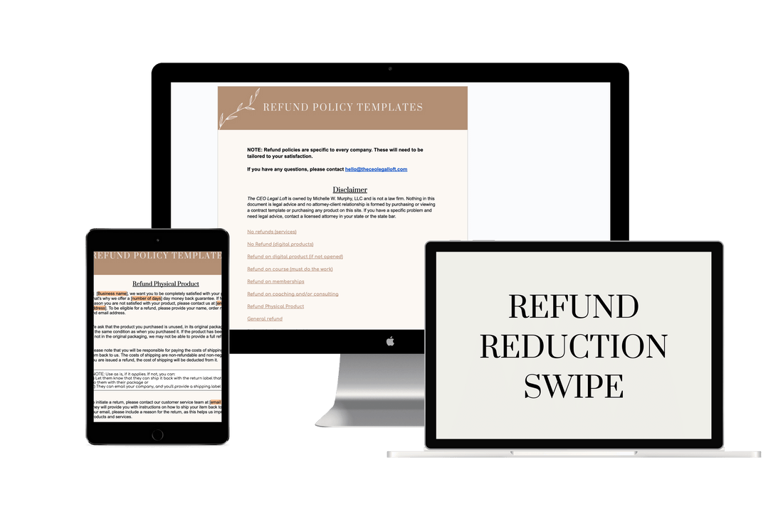 Refund Reduction Swipe (refund policy templates)