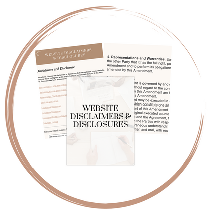 Website Disclaimers and Disclosures Template